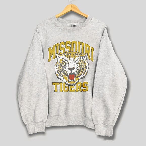 Vintage Missouri Tigers Football Sweatshirt, University of Missouri Shirt Tee - Picture 1 of 2